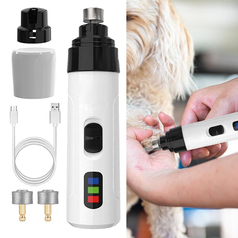 Cortauñas eléctrico para perros, cortaúñas para mascotas con carga USB, molinillo de uñas silencioso para mascotas, herramientas para el cuidado de uñas con patas de gato