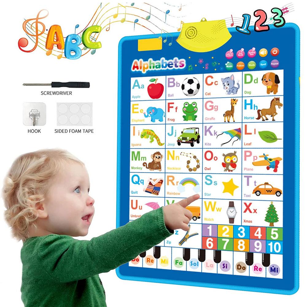Preschool Educational Interactive Learning Poster Alphabet Wall Chart For Toddlers And Kids