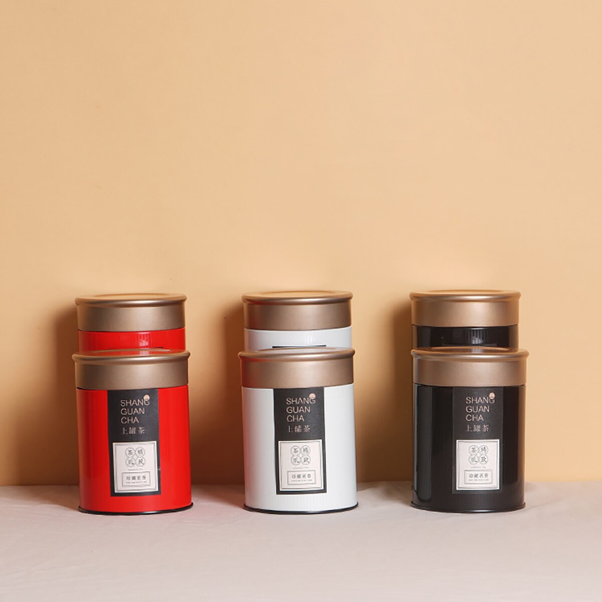 Metal Tea Storage Tins Black Tea Green Tea Metal Sealed Tea Packaging Box Coffee Smell Proof Container