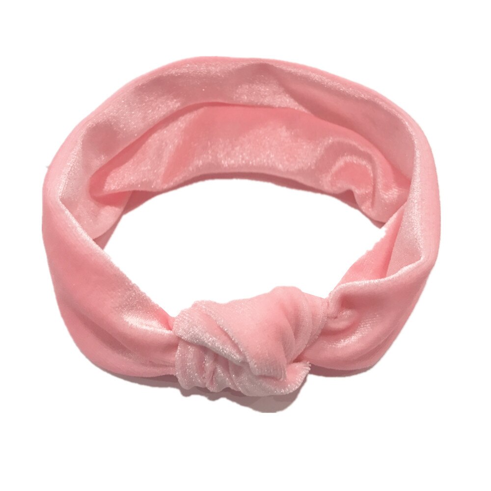Baby strik hoofdband fluwelen kinderen meisjes haarbanden tulband voor meisjes hoofdbanden zomer bandeau bebé accessoires  b0068: B0068 roze