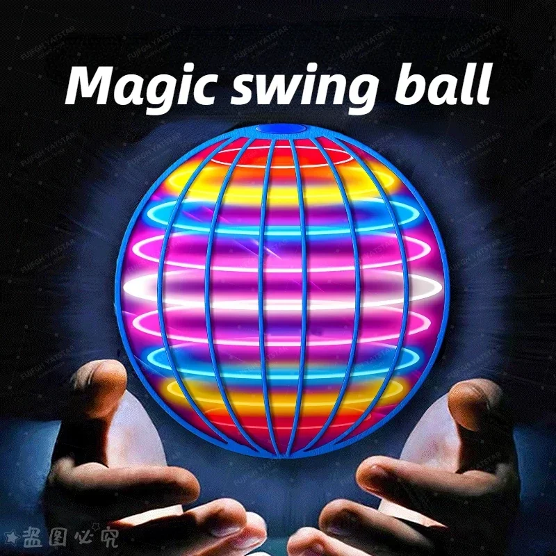 Flying Rotating Ball Dart Toy Luminous Magic Toy Ball Children's Handheld Control Color LED 360 ° Rotating Suspended Ball