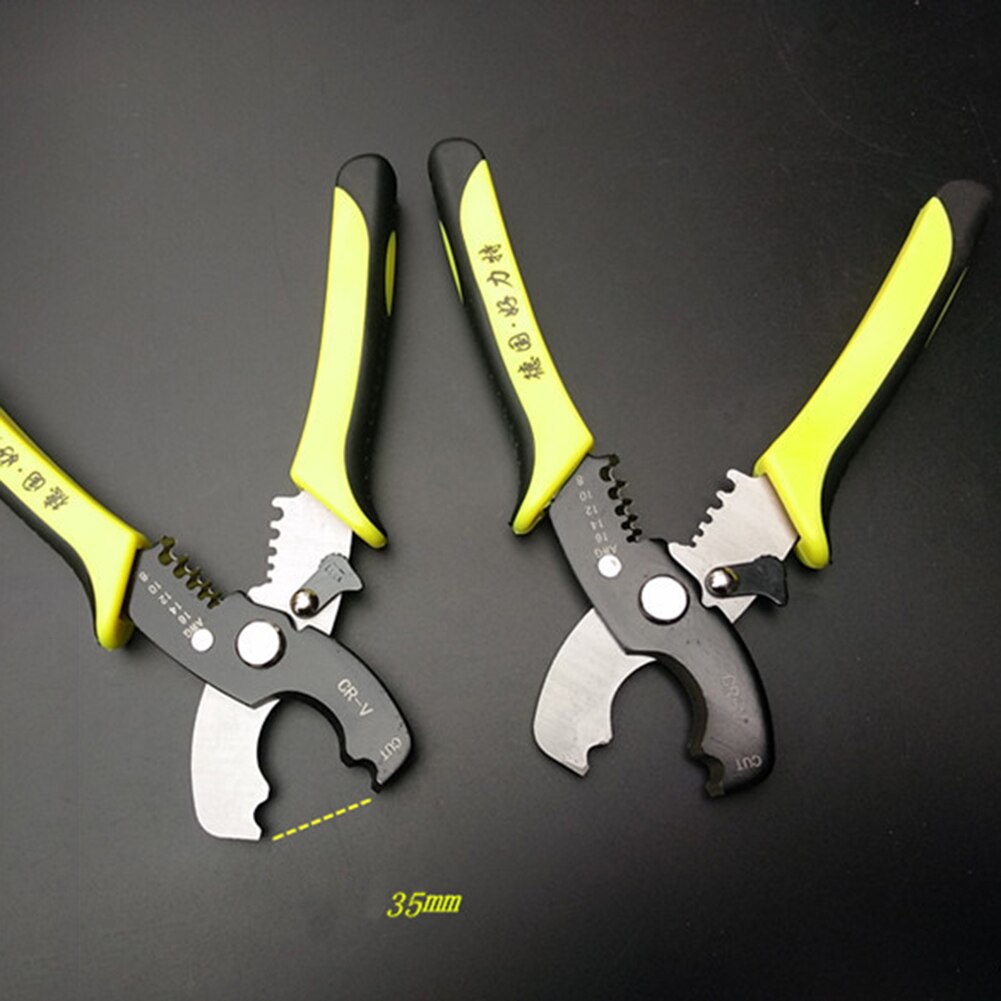 7 inch Adjustable Cable Stripper Wire Cutting Scissor Multifunction Cable Cutter Crimp Stripping Pliers for Electrical Tool