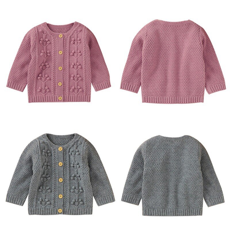 Baby Gestrickte Mantel Frühling Herbst Kleidung Baby Junge Mädchen Langarm Sweatshirt oben lässig freundlicher Oberbekleidung Strickjacke 6-24M