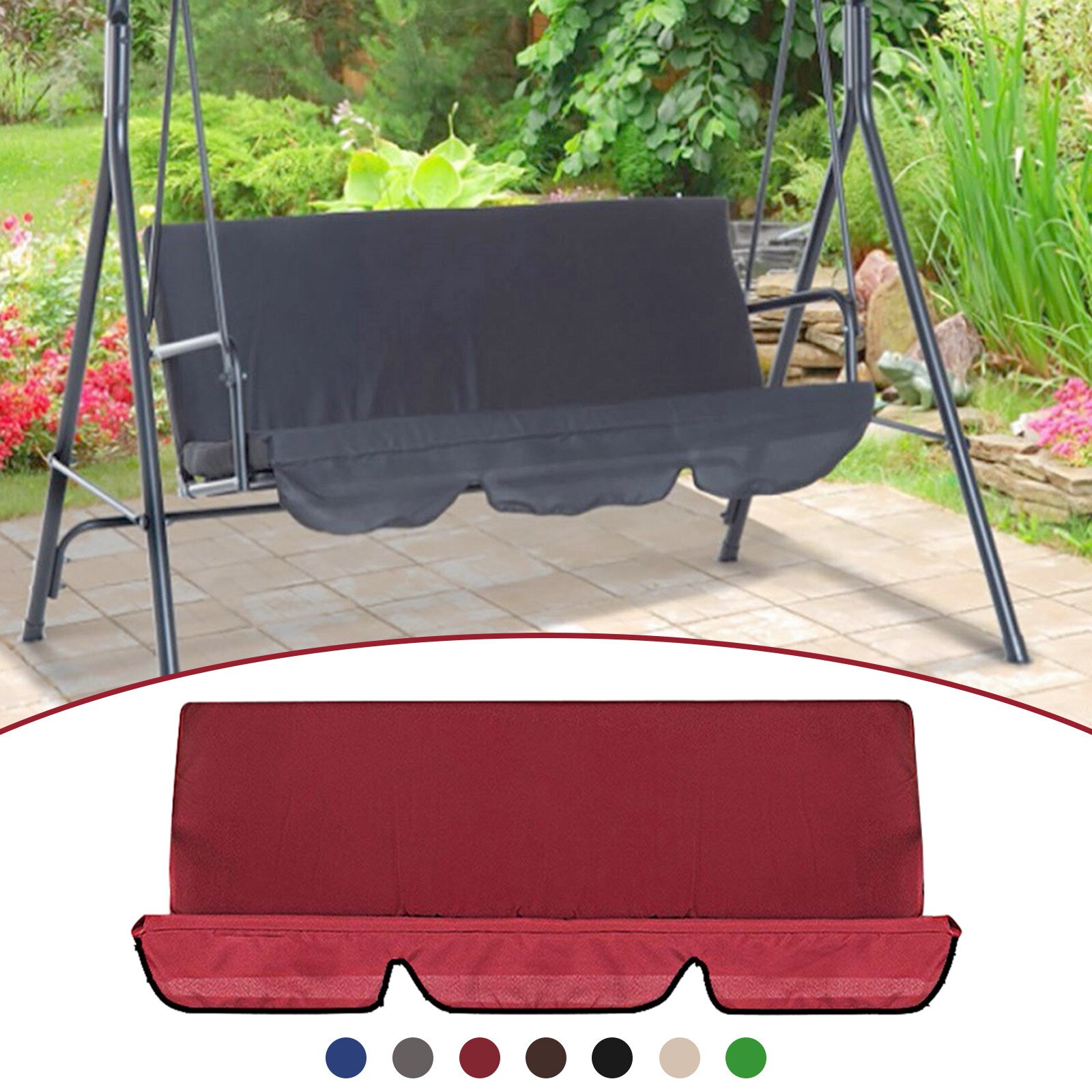 Top Selling Outdoor Swing Cushion 3 Seater Swing Chair Cushion Waterproof Swing Seat Pads Support #y