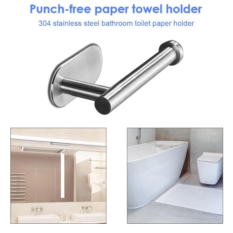 Uchwyt na papier toaletowy bez wiercenia 304 stojak na papier toaletowy ze stali nierdzewnej robić gospodarstwa domowego uchwyt na papier robić łazienki stojaki organizator