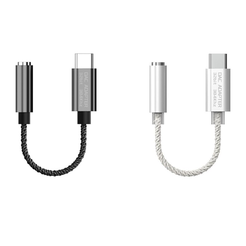 AMPLIFICADOR DE AURICULARES ALC5686 USB tipo C A DAC de 3,5mm, adaptador de Audio decodificador Digital de 16-32 ohm 125DB PCM 32B/384KHz