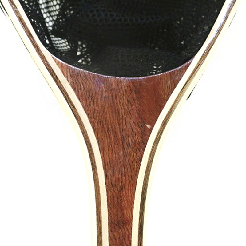 Ad-flue fiskenet mesh træhåndtag nylon landingsnet catch and release holder kurv ske net fiskeredskaber