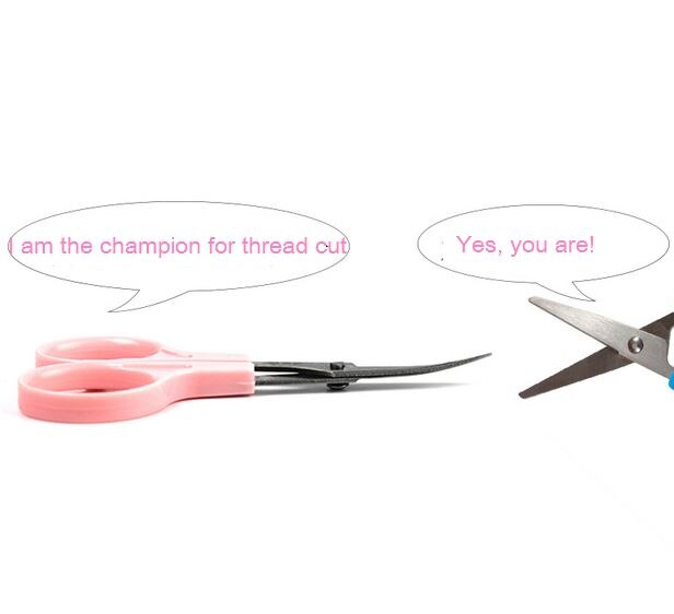 1pc 4.5" Alice head scissors Bend over embroidery scissors tijeras de pajaro for cross-stitch yarn craft Tailor shear scissors