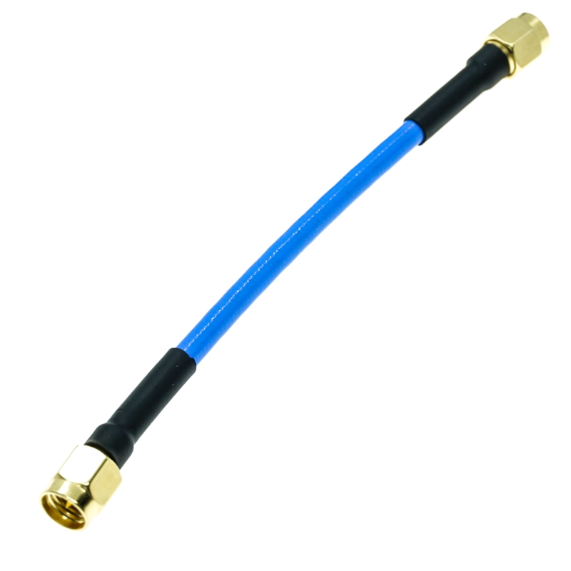 SMA male to SMA male plug connector RG402 RG-402 Semi Flexible Coaxial Cable 0.141" 50ohm Blue