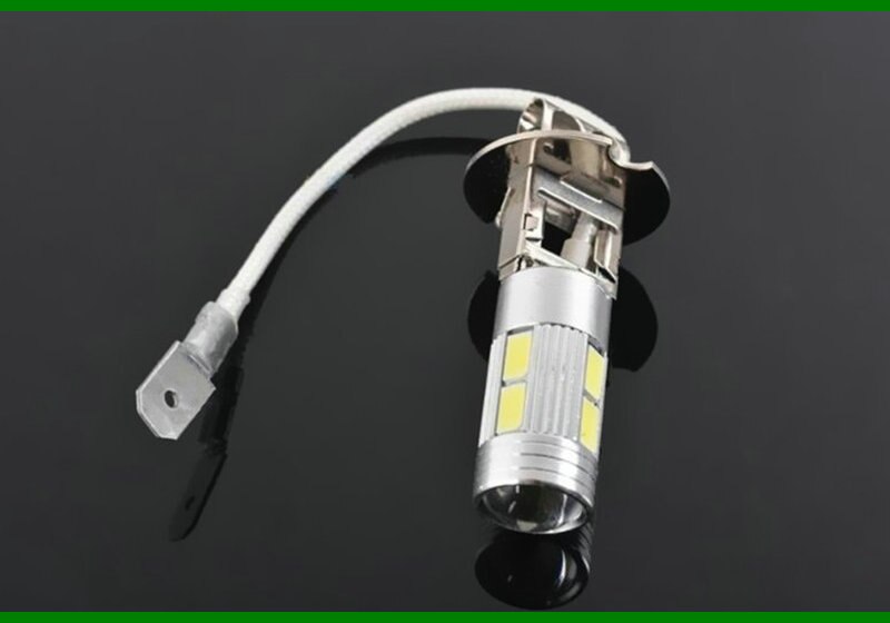 2 st  h3 10 led billjus dimma led hög effekt lampa 5630 smd auto bil led lampor bil ljuskälla parkering 12v 6000k strålkastare vit