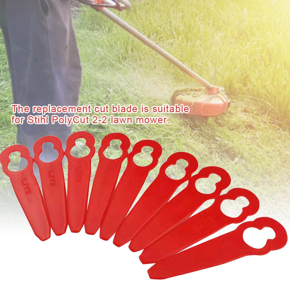 100/200pcs Plastic Blades Trimmer Head Blades Replacement Cut Blade For Stihl PolyCut 2-2 Lawn Mower Garden Accessories