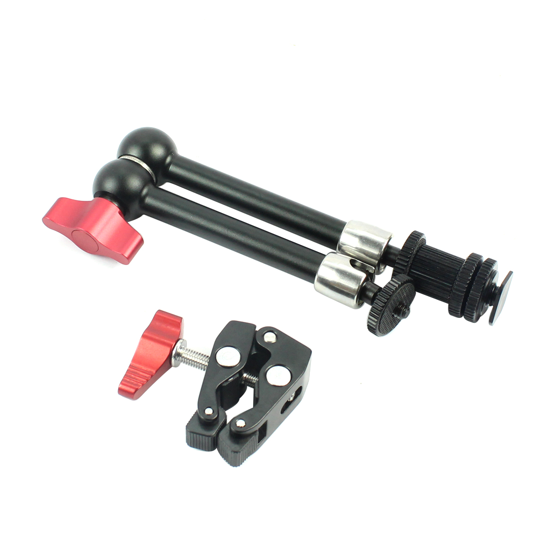 Adjustable Friction Articulating Magic Arm 7 9 11 inch 1/4" Cold Shoe Mount Super Clamp for Flash Light Monitor Video SLR Camera: PURPLE