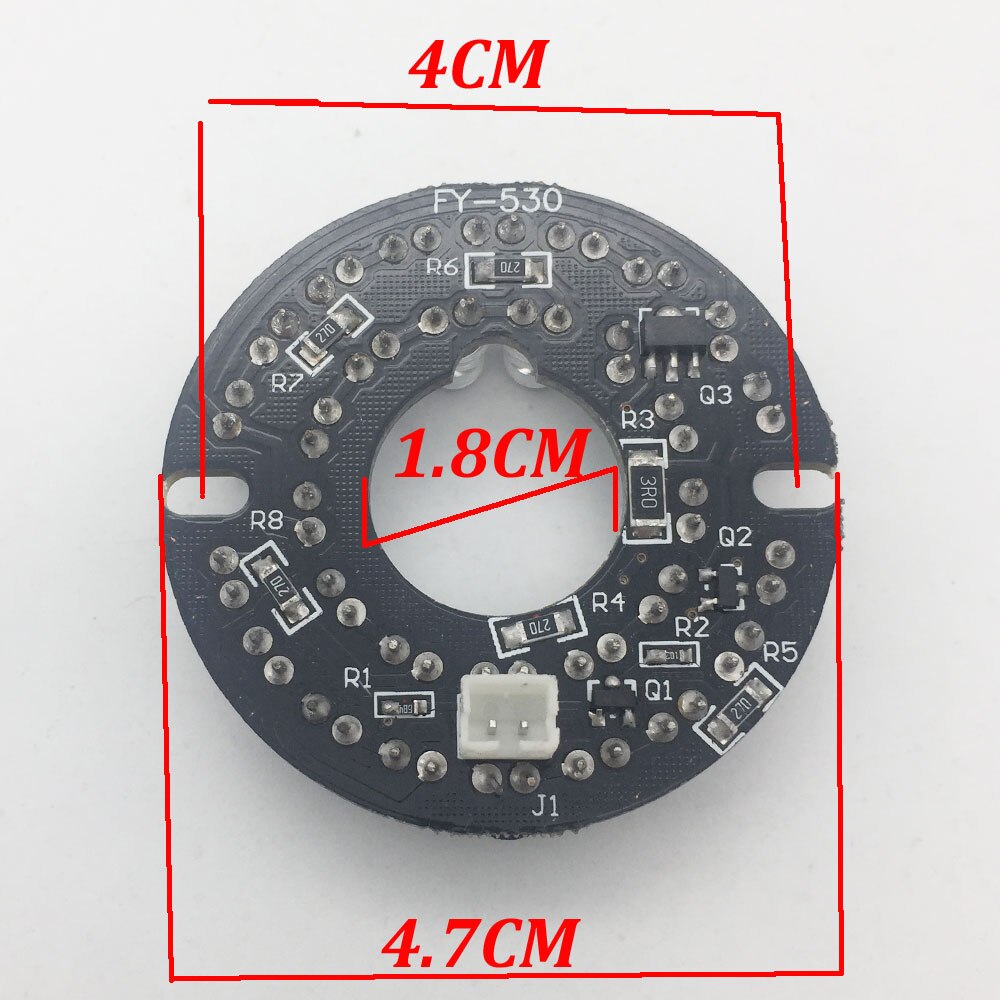 Infrarood Licht Boord 24 Leds 5Mm Infrarood Ir 60 Graden Lamp Led Board Infrarood 24X5 Ir Led board Voor Cctv Vulling Licht