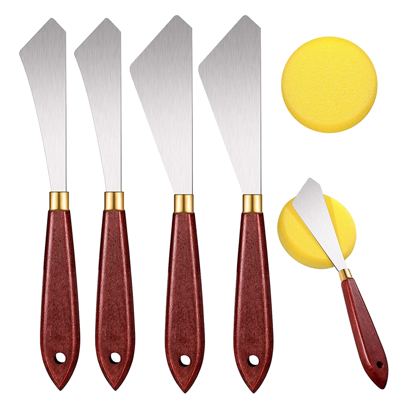5Pcs Painting Knife Set Palette Knives Artist Palette Knife Oil Paint Knife Oil Painting Art Tool For Painting Supplies