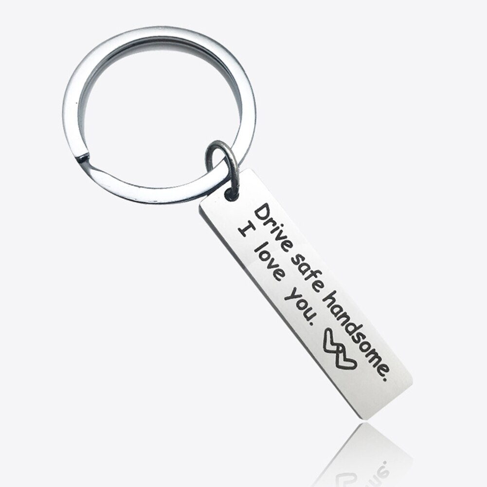 Paar Auto Keychain Nette Männer Frauen Schlüsselanhänger Edelstahl Anhänger Schlüssel Zubehör Liebe Schlüssel Ring Benutzerdefinierte Stick Sicher Schlüssel Kette: 5