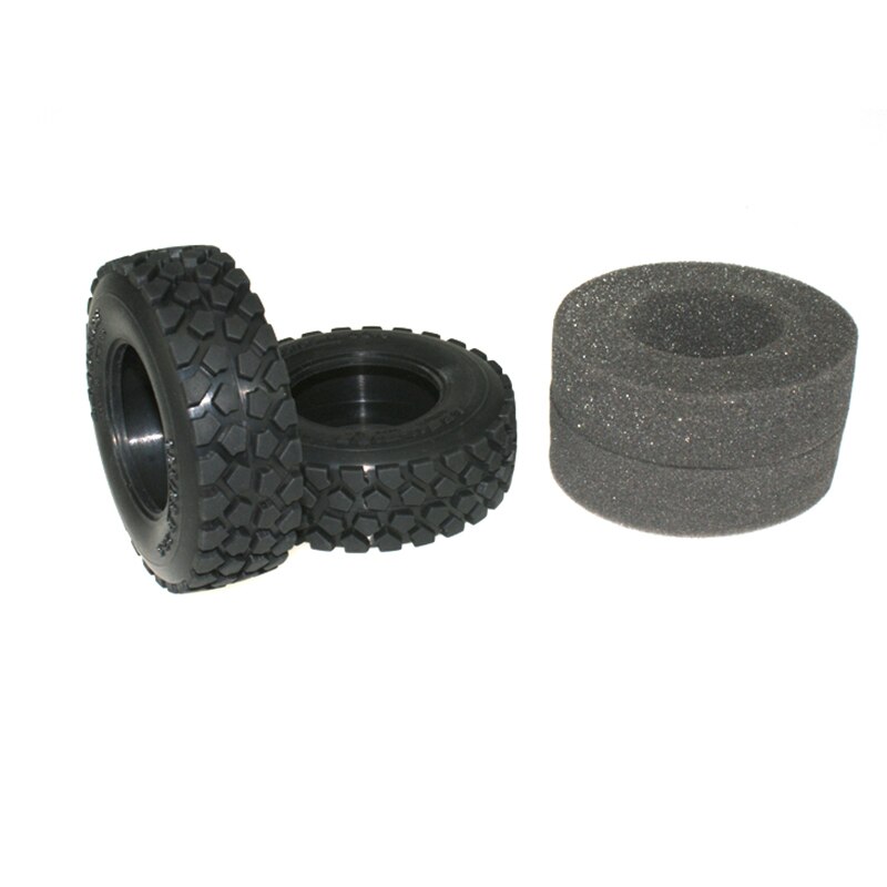 Roue Complète Arrière (jante Métal + Pneu Caoutchouc) Pour Camion RC 1/14 - Compatible Tamiya Et Autres