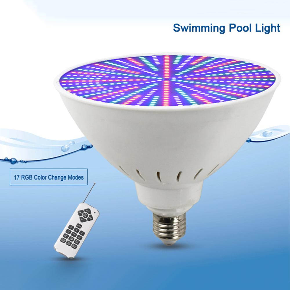 Garden Swimming Pool Light Bulb with Remote Control 1000LM 120V IP68 Waterproof Color Changing Light Bulb Underwater Night Lamp