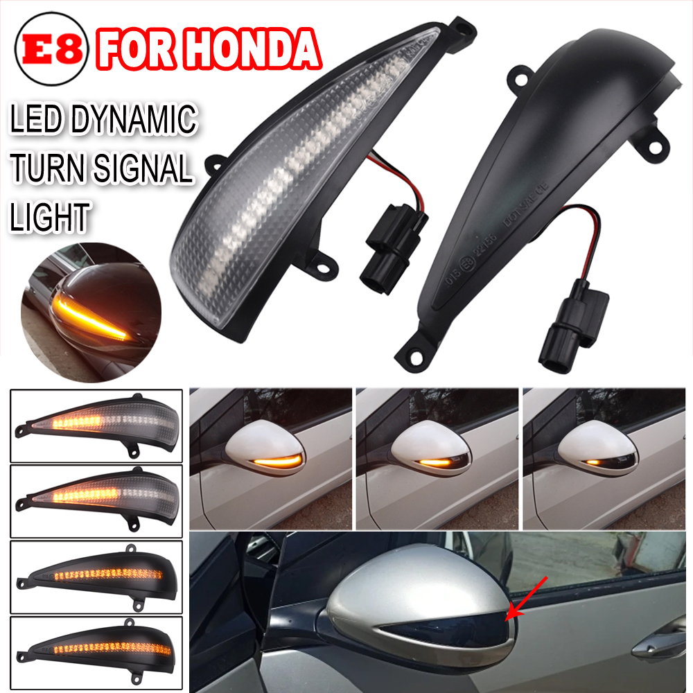 2X Dynamiczny kierunkowskaz LED Lusterko boczne do Hondy Civic 8 MK8 Hatchback 3D 5D 2006 2012 FN2 FN FK