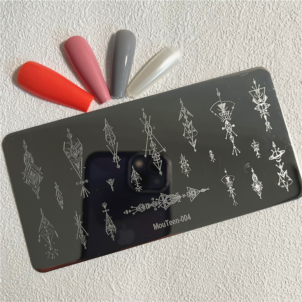 Gothic Alphabet Stamping Plate Gothic Letter Nail Plate Art Letters Nail Stamp Plate Mouteen-014