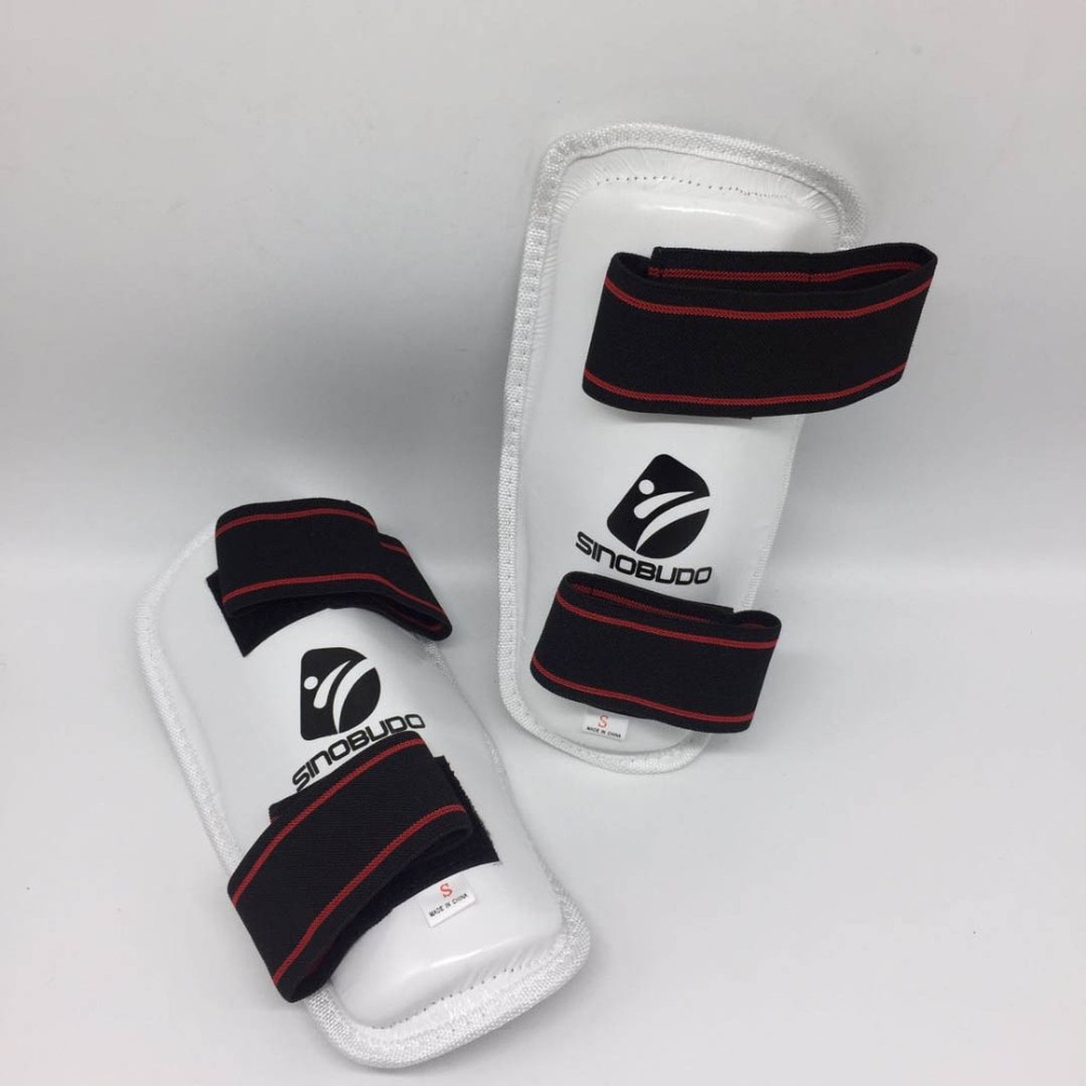 SINOBUDO PU skóra ITF Taekwondo wysokiej jakości bokserski ochraniacz na nogę ochraniacz na stopę męnarty sprzęt treningowy ochraniacz