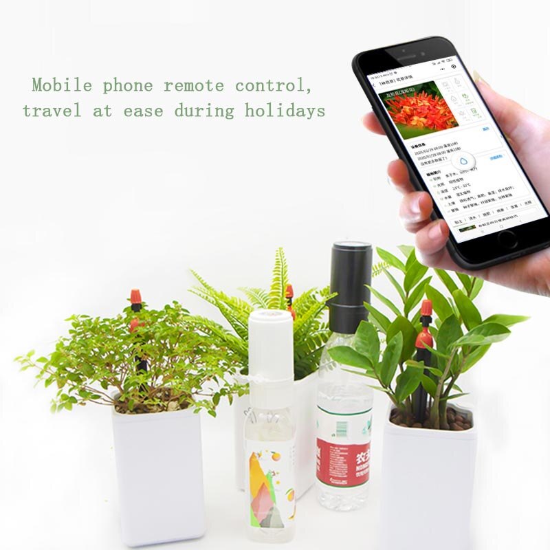 Newest Mobile Phone Remote Control Watering Device Intelligent Auto Drip Irrigation System Kit Garden Plant Water Pump Timer