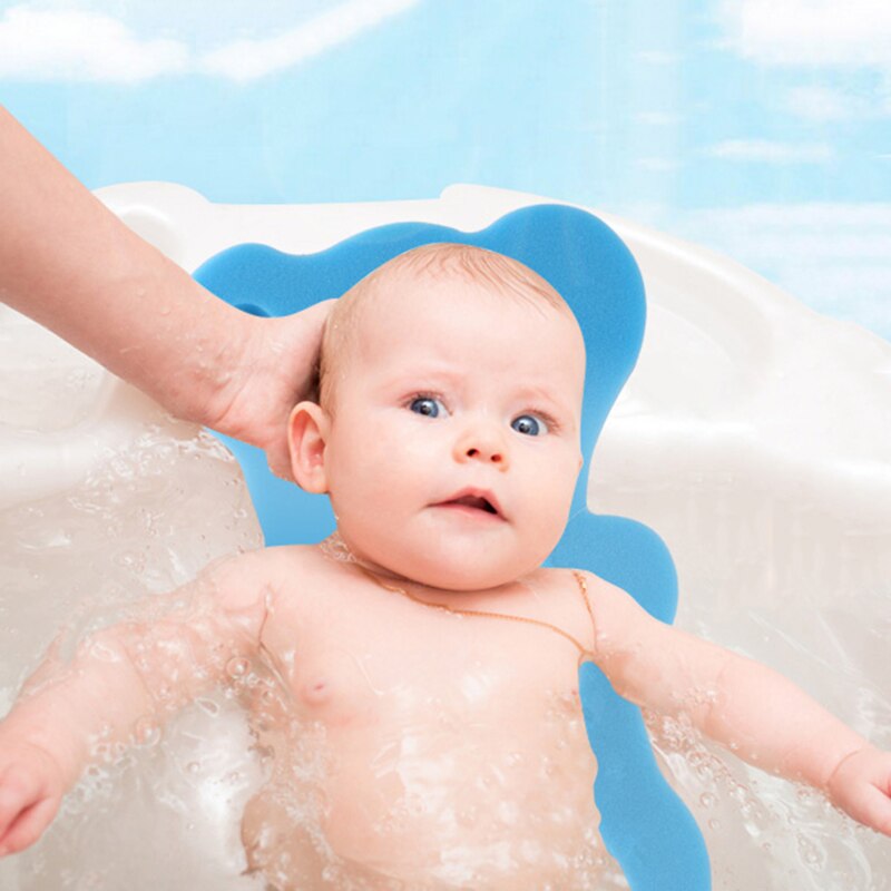 Tapis d'éponge de bain pour bébé garçon fille | Joli tapis de baignoire de couleur unie, coussin de siège souple, antidérapant directe
