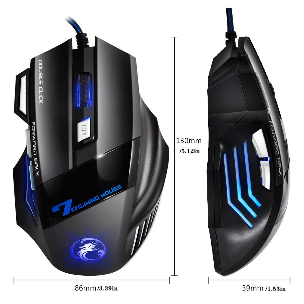 X7 Wired Gaming Mouse Usb Optical Computer Mouse 7 Knoppen Professionele Gamer Mouse Voor Laptops