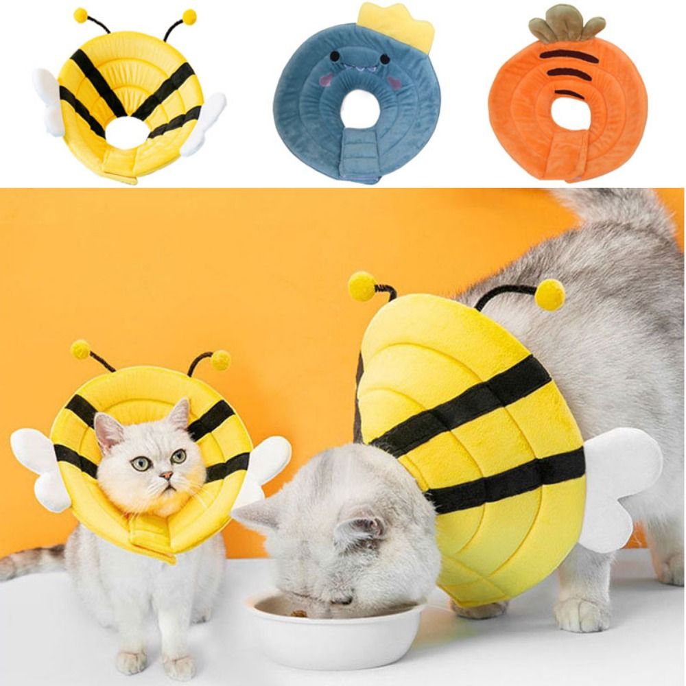Collier de récupération en coton réglable en forme d'équation pour chat, anti-léchage, collier élisabéthain pour chat, anti-mordant, doux, chien, Elizabeth Circle