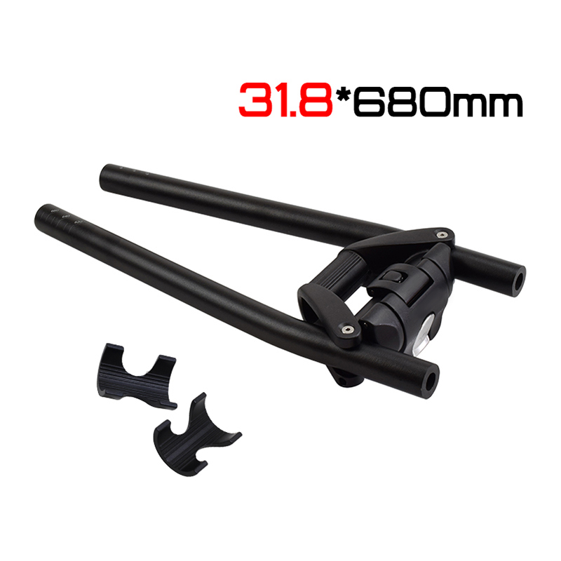Styre sykkel sammenleggbart håndtak 25.4 31.8*620/680mm aluminiumslegering raskt sammenleggbart mtb sykkelstang sykkel sammenleggbart styre