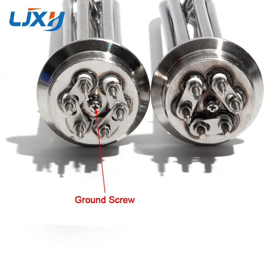 LJXH All 304SUS 2"Tri-clamp Electric Heater Heating Element 3KW/4.5KW/6KW/9KW/12KW 220V380V for Homebrew with Ground Screw