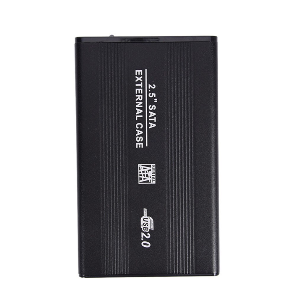 2.5 polegada hdd gabinete externo usb 2.0 sata ssd hdd gabinete móvel disco rígido caixa de disco rígido disco duro externo: Black