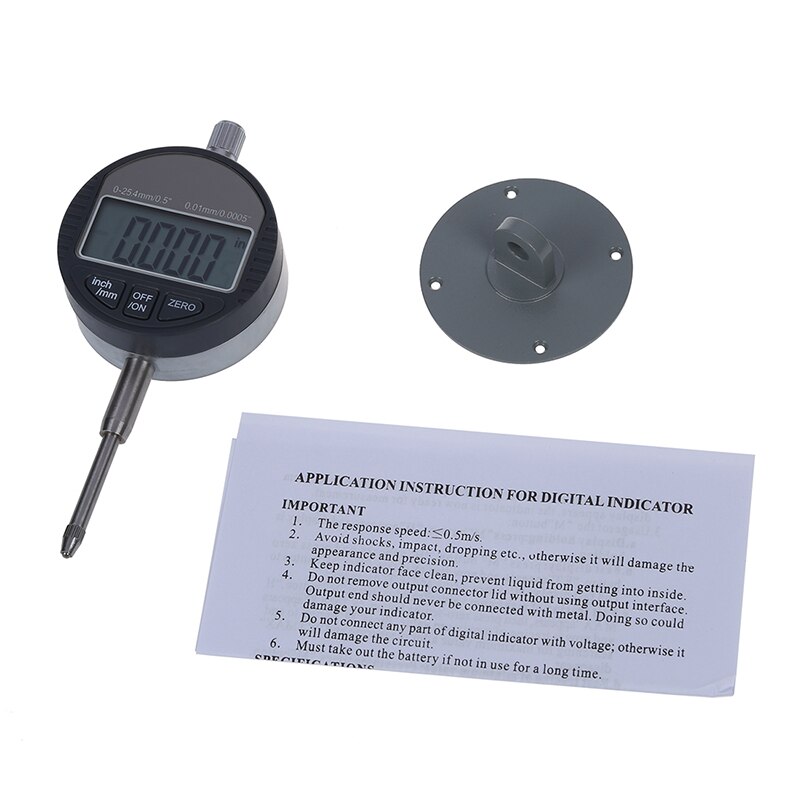 Digital Dial indicator DTI 0.01mm/.0005" Range 0-25.4mm/1" Clock Gauge