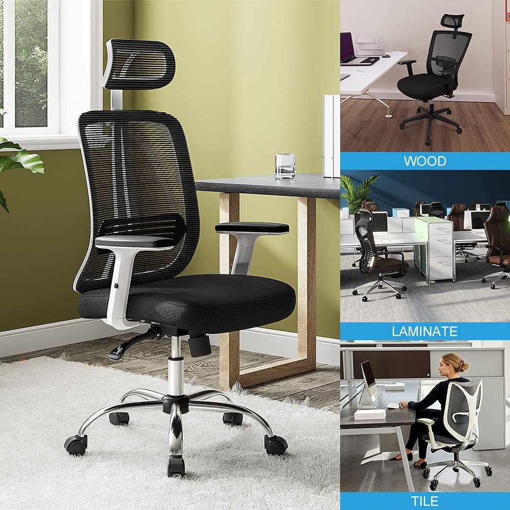 Office Chair Caster Wheels, 2 Inch Universal Office Chair Replacement Ball Casters Safe for All Floors (Hardwood, Carpet, Desk F