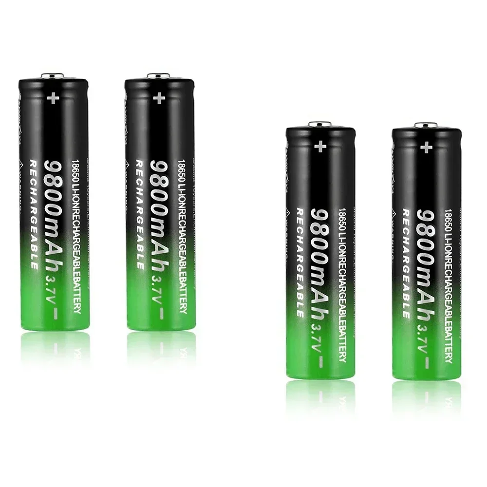 100% 18650 3.7V 9800mAh Rechargeable Battery For Flashlight Torch headlamp Li-ion Rechargeable Battery