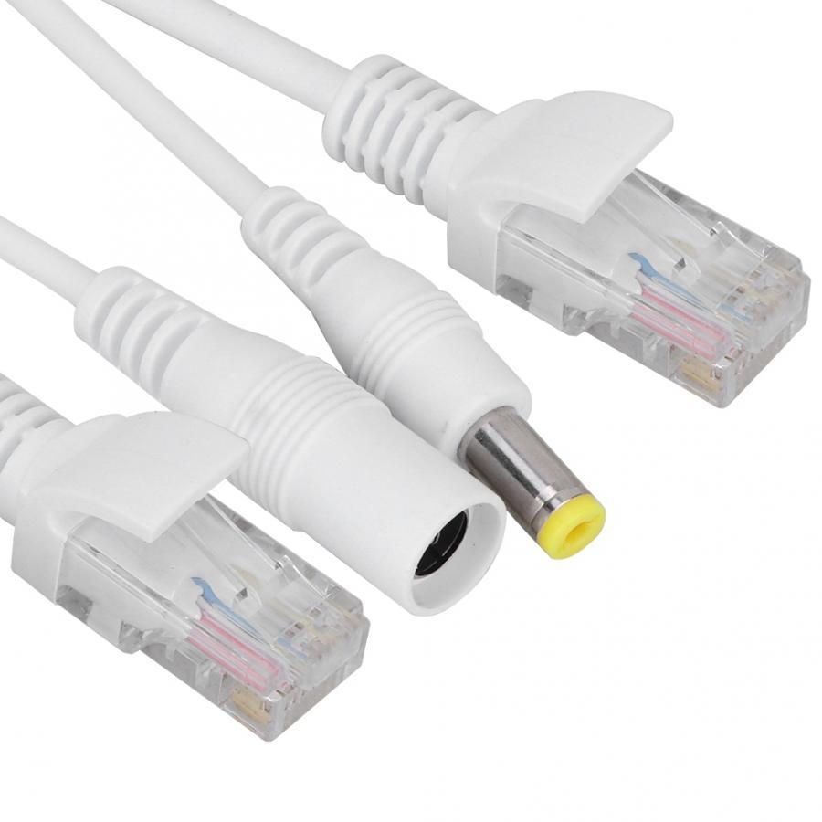 Datakontakter dc-kontakt 12v strøm over ethernet passiv poe adapter kabel splitter injektor vanntett datakabel