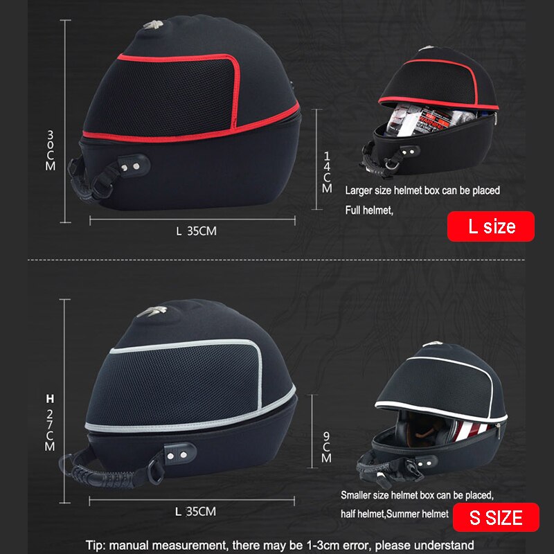 Sac pour casque de Moto, coffre de Moto, outil multifonction de voyage, emballage arrière, sac à main, étui de transport de bagages