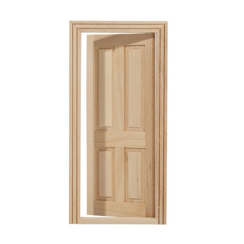 1: 12 Poppenhuis Mini Deur En Raam Vlakte Embryo Materiaal Model Accessoires Kan Worden Geschilderd En Gekleurde