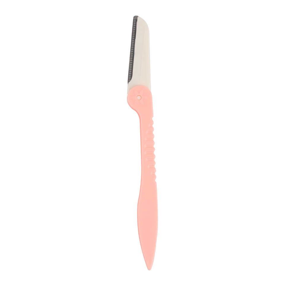 Recortador de cejas, afeitadora de cejas, cuchilla, moldeador de cejas, utensilio para eliminar el vello Facial, herramientas de maquillaje de belleza para mujeres, 1/3 uds.: Rosa