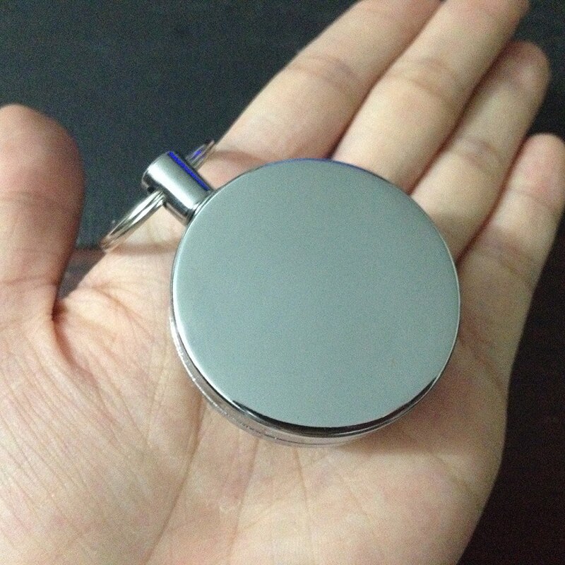 Bobine de chaîne rétractable, en métal argenté, pour Badge d'identification, étiquette, nom, Badge, porte-Badge, Clip pour ceinture