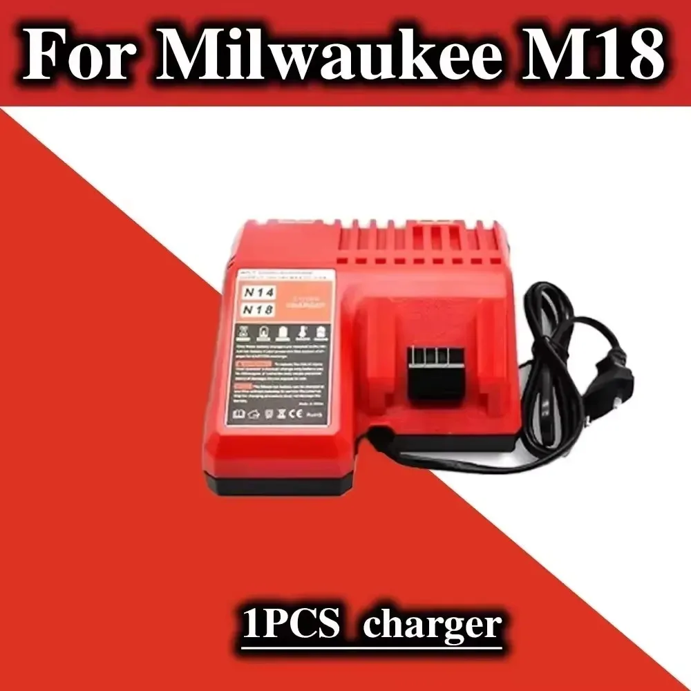 Para bateria de ferramenta elétrica milwaukee m18, carregador, br, xc, 18v, 5000mah-12000mah m18b5, 48-11-1860, bateria 18650 10c integrada: YELLOW