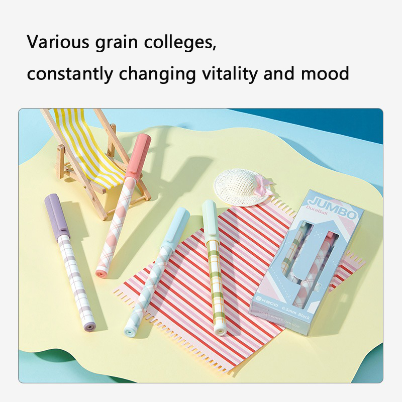 KACO-Ensemble de stylos gel durables de grande capacité pour enfants, melon al lisse, fournitures de papeterie d'écriture non résubdivision, recharge, 0.5mm
