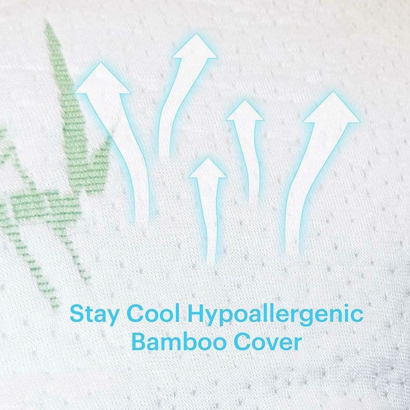 Nueva almohada de espuma de memoria de bambú, soporte ortopédico antibacteriano para la cabeza y el cuello en la espalda