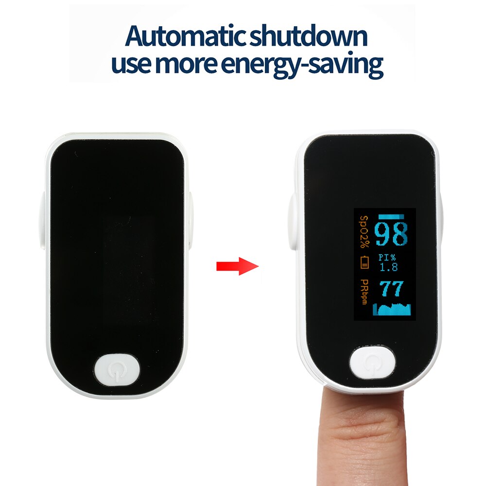 Digital Fingertip Pulse Oximeter OLED Display Blood Oxygen Sensor Saturation SpO2 Monitor Pulse Rate Measurement Meter