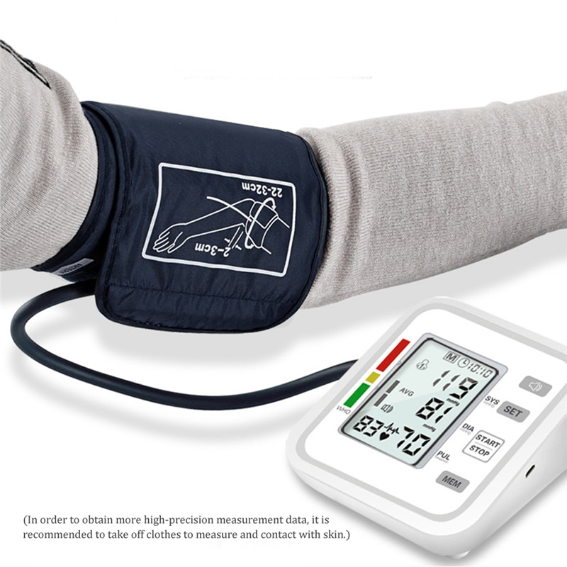 Druk Monitor Bovenarm Pulse Gauge Meter Thuis Bp Bloeddrukmeters Stethoscoop Automatische Digitale Bloeddrukmeter