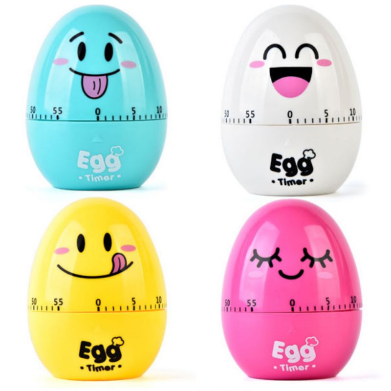 Kitchen Egg Timer Max 60 Minutes Without Battery Cartoon Cute Cooking Clock Alarm Mechanical Home Decor