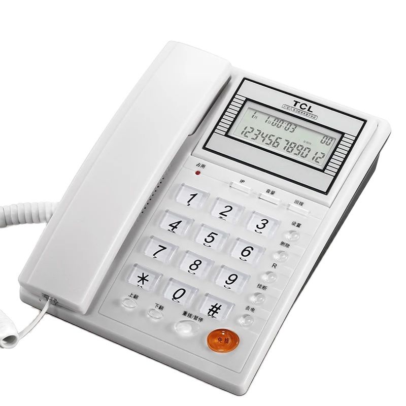 Tilt Display Vaste Telefoon Met Caller Id, Handsfree Bellen, Automatische Ip, bedrade Vaste Telefoon Voor Home Hotel, Wit, Zwart