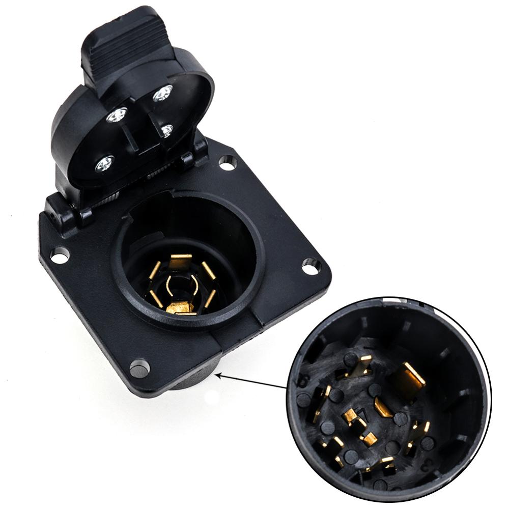 Enchufe de hoja de remolque de 7 vías Tirol T25419a conector de remolque de 6-24 V americano para luces de señal de remolque y vehículo www. subtitulos