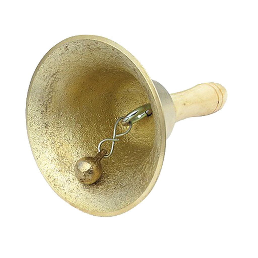 Cloche à main à manche en bois Durable, accessoire d'appel fort pour le dîner et l'école
