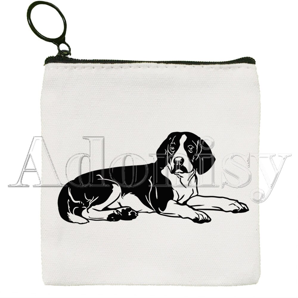 Beagle Nette Einfarbig Leinwand Geldbörse Kleine Frische Neue Reißverschluss Schlüssel Tasche Hand Tasche: K