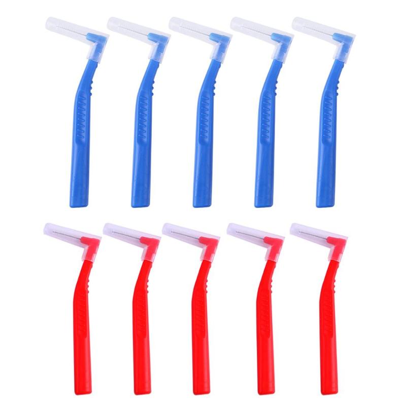 5pcs L Shape Interdental Brushes Oral Care Teeth Dental Floss Tooth Pick Toothpick Interdental Brush